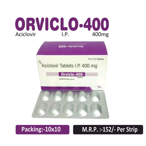 Aciclovir IP 400mg Tablets