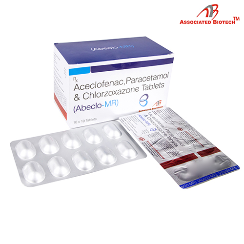 Aceclo 100mg +Paracetamol 325mg +Chlorzoxazone 250mg Tablets