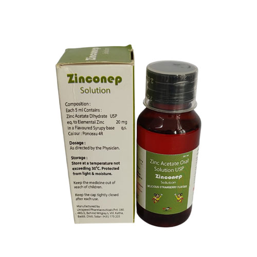 Zinc Acetate Dihydrate USP eq. to Elemental Zinc 20 mg in a Flavoured Syrup base 