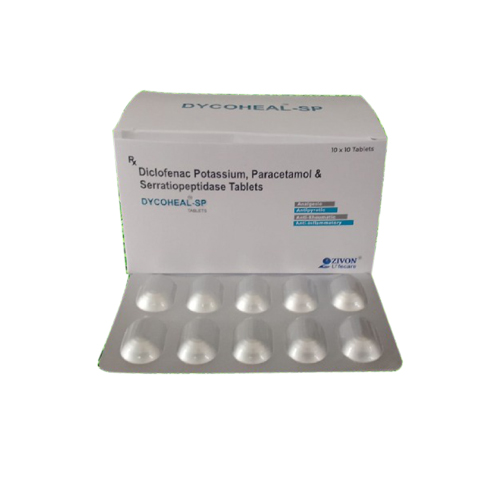 Diclofenac Potassium + Paracetamol Serratiopeptidase Tablets