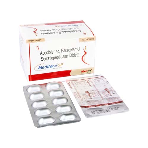 ACECLOFENAC PARACETAMOL, SERRATIOPEPTIDASE TABLETS