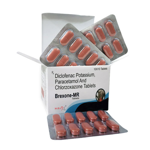 Diclofenac 50 MG + PARACETAMOL 325 MG + Chlorzoxazone 250MG TABLETS
