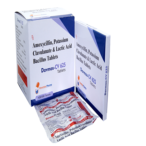 AMOXYCILLIN 500MG + CLAVULANATE POTASSIUM 125MG + LB TABLET
