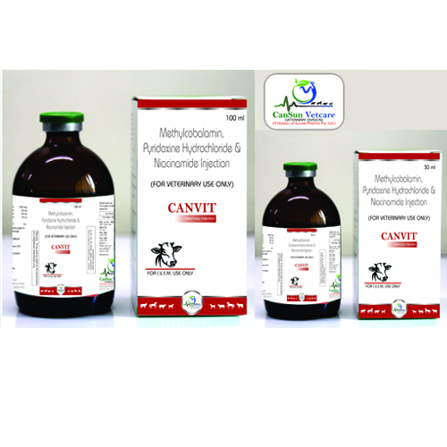 Methylcobalamin 100mcg+Pyridoxine Hydrochloride 100mg+Niacinamide 100mg Liquid Veterinary Injection