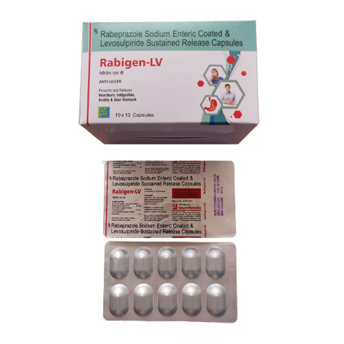 Enteric Coated Rabeprazole Sodium + Levosulpiride Sustained Release Capsules