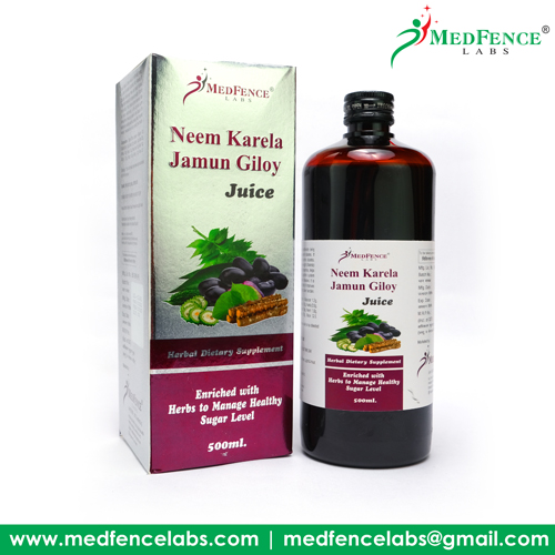 MEDFENCE NEEM KARELA JAMUN GILOY JUICE