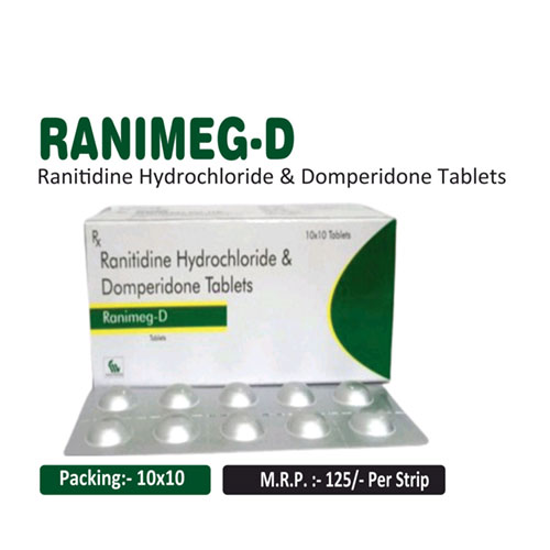 Ranitidine 150mg + Domperidon 10mg Tablets