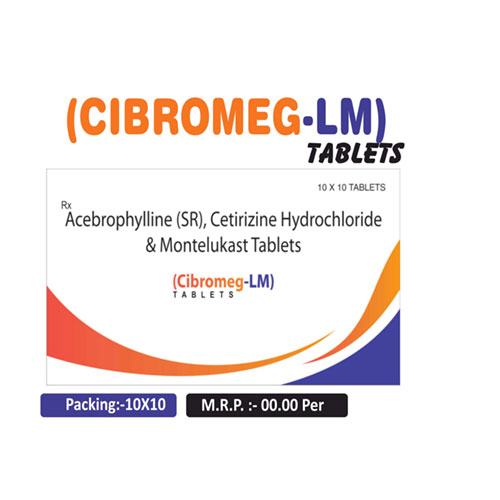 Cetirizine 10mg + acebrophylline 200mg (sr) + montelukast 10 mg Tablets