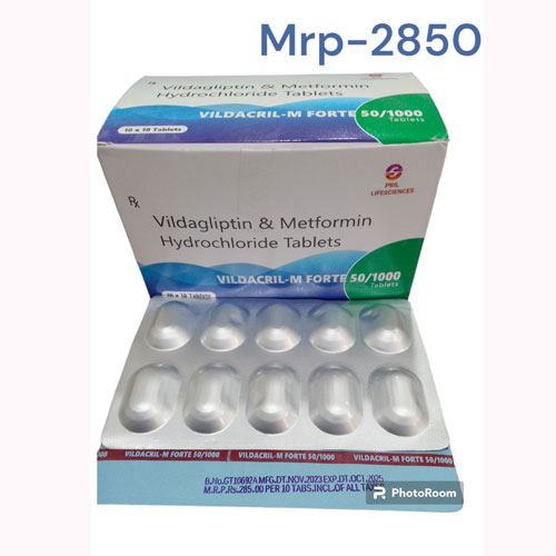 VILDACRIL-M FORTE 50/ 1000 TABLETS