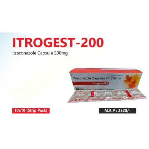 ITROGEST-200 CAPSULES (10*10 Strip pack)