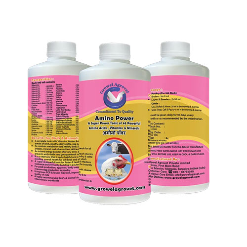 Amino Power – 46 Amino Acids, Vitamins, and Minerals for Aquaculture,Poultry, Cattle, Horses, Pigs