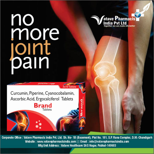 Curcumin + Piperine + Cyanocobalamin + Ascorbic Acid + Ergocalciferol Tablets