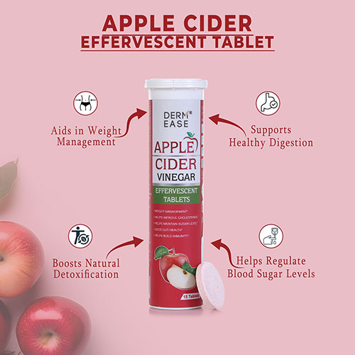 DERM EASE Apple Cider Vinegar Effervescent Tablets