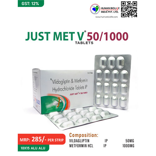 JUST-MET V 50/1000 Tablets