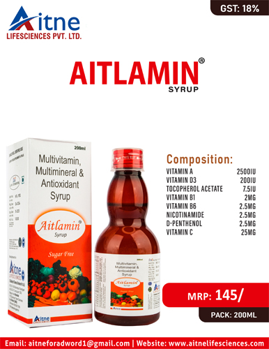 AITLAMIN 200ml (SUGAR FREE) Syrup