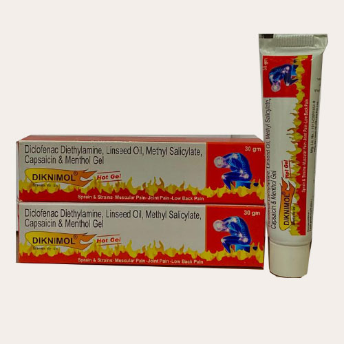 Diclofenac Diethylamine + Linseed Oil + Methyl Salicylate + Capsaicin + Menthol Gel