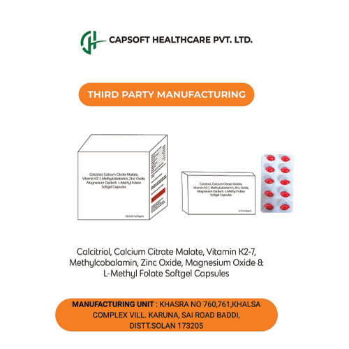 Calcitriol IP 0.25 mcg + Calcium Citrate Malate IP 500 mg + Vitamin K2-7 45 mcg + Methylcobalamin IP