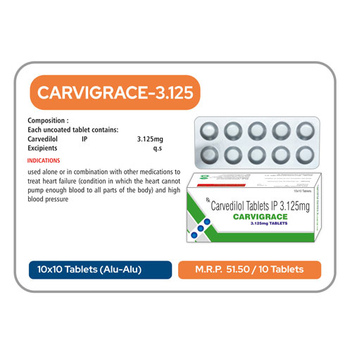 CARVIGRACE-3.125 TABLETS