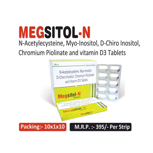 N-Acetylecysteino + Myo-Inositol+ D-Chiro Inositol+ Chromium Picolinate + Vitamin D3 Tablets
