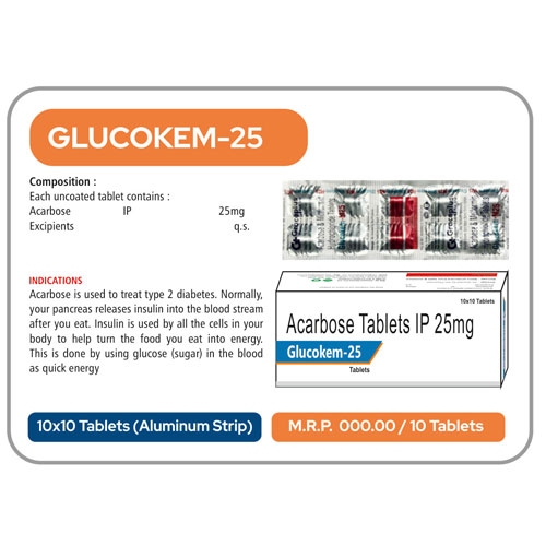GLUCOKEM-25 TABLETS