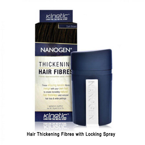 Hair Thickening Fibres with Locking Spray
