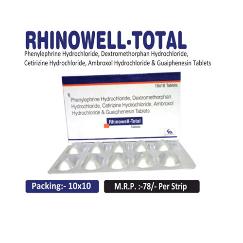 Phenylephrine Hydrochloride+ Dextromethorphan Hydrobromide+ Cetirizine  Hydrochloride+ Ambroxol Hydr
