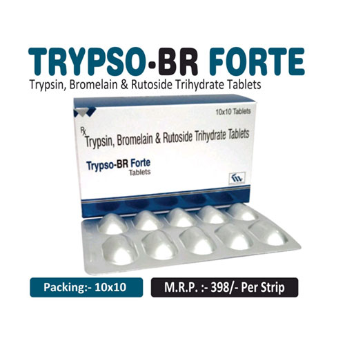 Trypsin 96 mg + Bromelain 180mg + Rutoside trihydrate 200mg (ALU ALU)