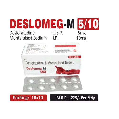 Desloratadine 5mg + Montelukast 10mg Tablets