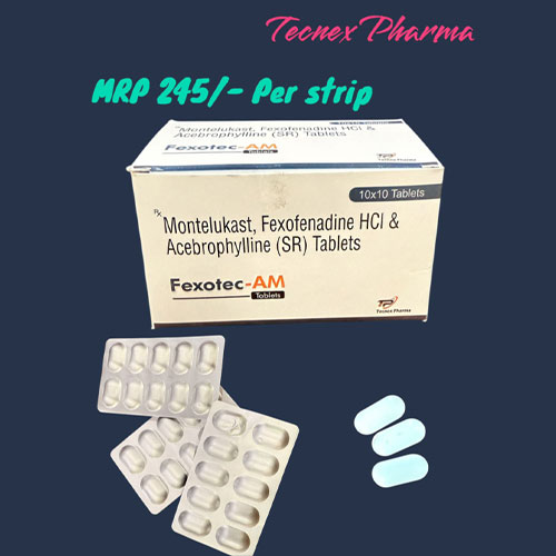 Montelukast + Fexofenadine + Acebrophylline Tablets