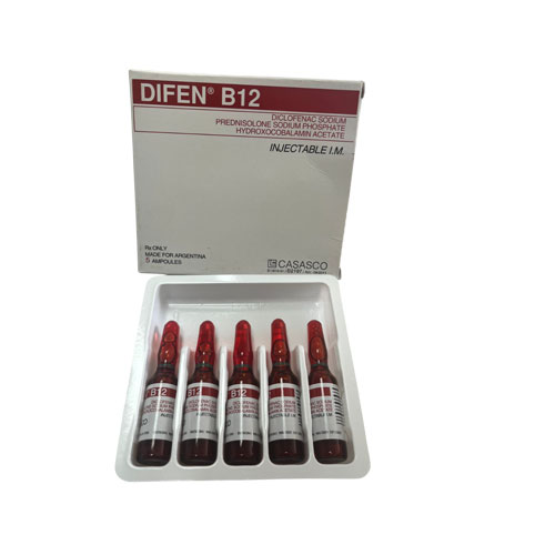 Diclofenac Sodium + Prednisolone Sodium Phosphate+ Hydroxocobalamin Acetate Injection