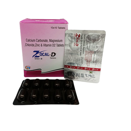 CALCIUM CARBONATE 1250 MG+ EQ. TO ELEMENTAL CALCIUM 500 MG+ VITAMIN D2 600 IU, MAGNESIUM 100 MG+ZINC