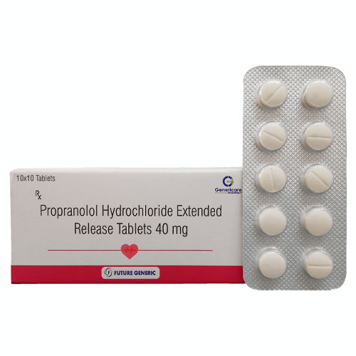 Propranolol Hydrochloride Extended Release 40mg Tablets