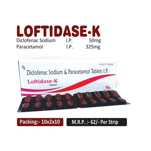 Diclofenac Potassium 50 mg + Paracetamol 325 mg Tablets