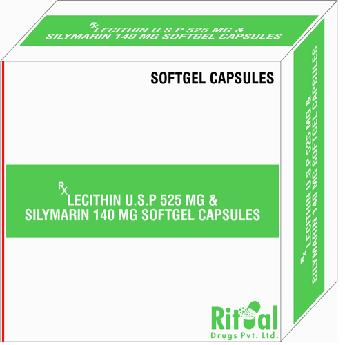 Lecithin 525 mg + Silymarin 140mg Softgel Capsules