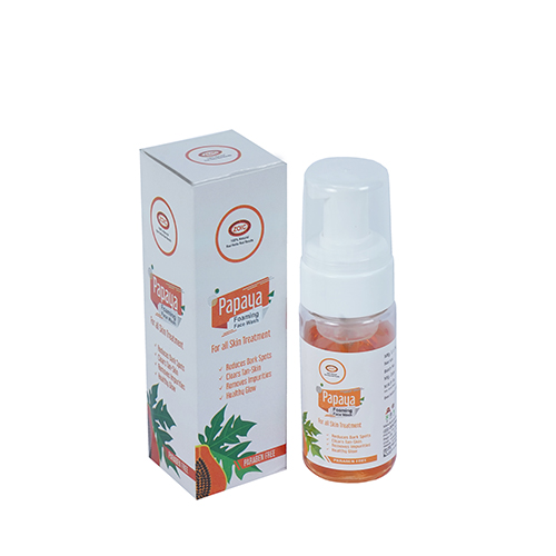 PAPAYA FOAMING FACEWASH (REDUCES DARK SPOTS, CLEARS TAN SKIN, REMOVES IMPURITIES, HEALTHY GLOW)