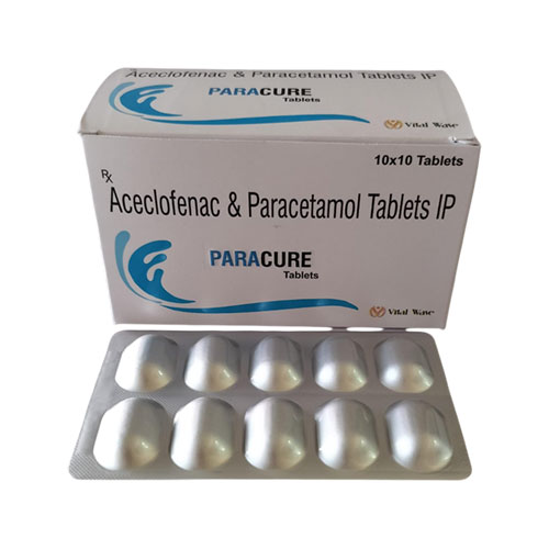 Aceclofenac 100mg + Paracetamol 325mg uncoated Tablets (NON-BETALACTAM)