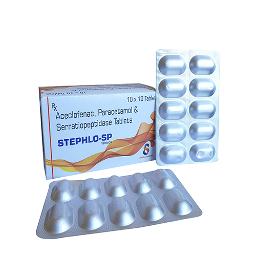 Aceclofenac+ Paracetamol + serratiopeptidase Tablets