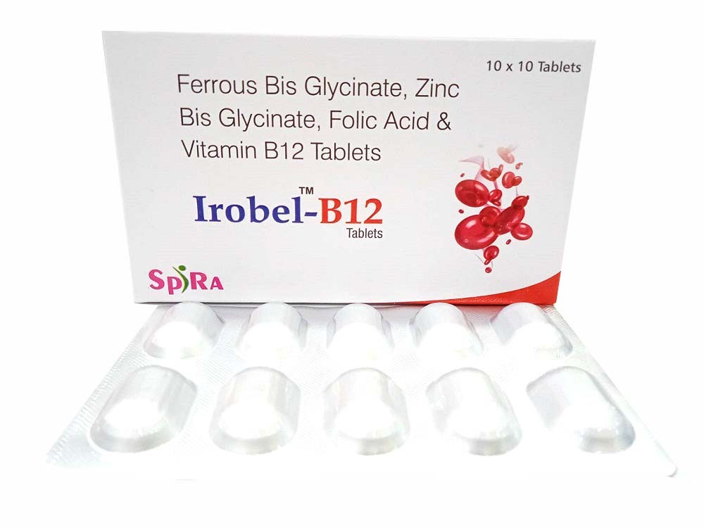 Ferrous Bis Glycinate 60 mg  Zinc Bis Glycinate 15 mg  Folic Acid 1 mg  Vitamin B12 1mcg