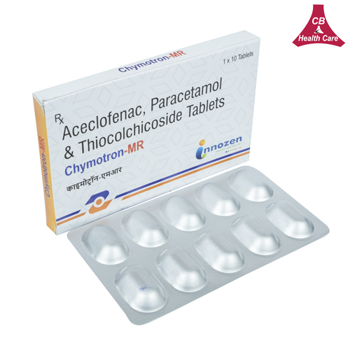 Aceclofenac 100mg + Paracetamol 325mg + Thiocolchicoside 4/8 mg Tablets