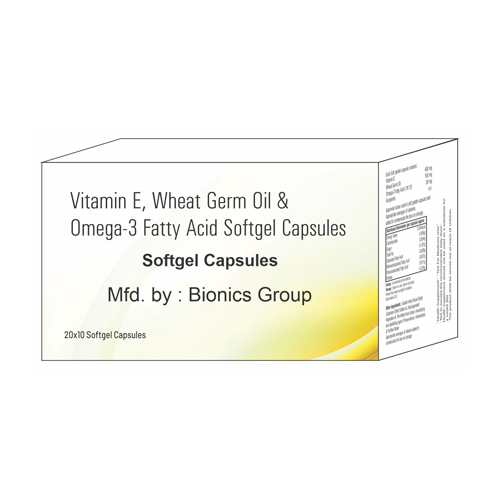 VITAMIN E + WHEAT GERM OIL + OMEGA-3 FATTY ACID Softgel Capsules
