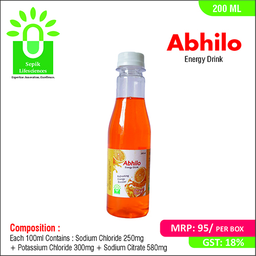 ABHILO ENERGY DRINK (Orange Flavour - 200ml) 