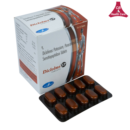 Diclofenac Potassium 50mg + Paracetamol 325mg + Serratiopeptidase 10mg Tablets