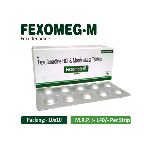 Fexofenadine 180mg + Montelukast 10mg Tablets