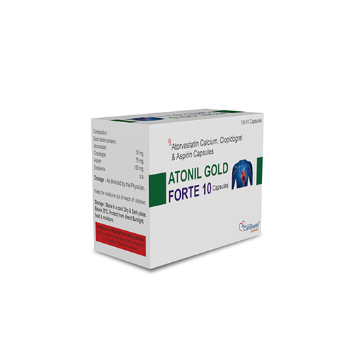 Atorvastatin Calcium 10Mg + Clopidogrel  75Mg + Aspirin 150Mg  Capsules