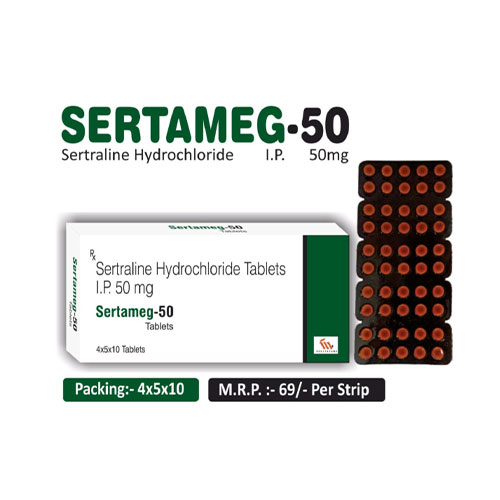 Sertraline Hydrochloride 50mg Tablets