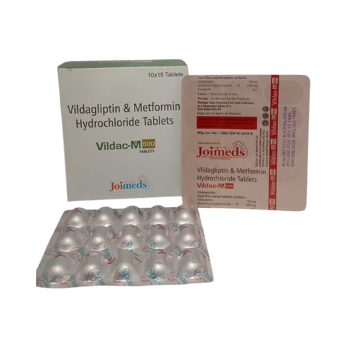 Vildagliptin 50mg + Metfomin 500mg (SR) Tablets