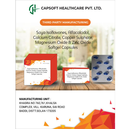 Soya Isoflavones 40% 40 mg + Alfacalcidol IP 0.25 mcg + Calcium Citrate USP 500 mg + Copper Sulphate