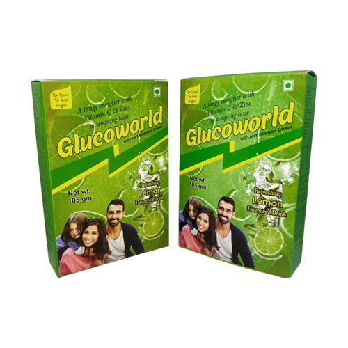 GLUCOWORLD POWDER (LEMON FLAVOURED DRINK)