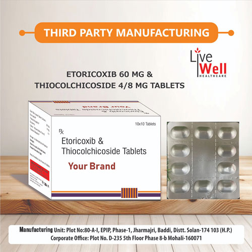 Etoricoxib 60mg + Thiocolchicoside 8mg Tablets