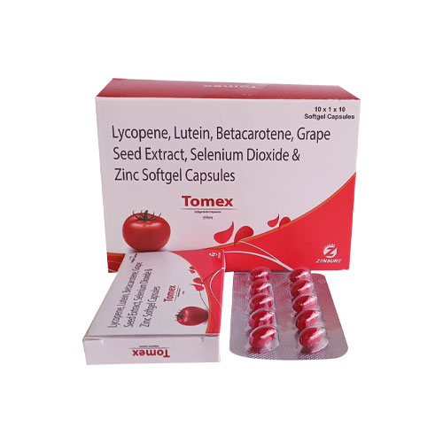 Lycopene + Lutein + Betacarotene + Grape Seed Extracts + Selenium Dioxide + Zinc Softgel Capsules